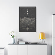 Celestial Topographic Map & Moon Phases Wall Art & Canvas Print