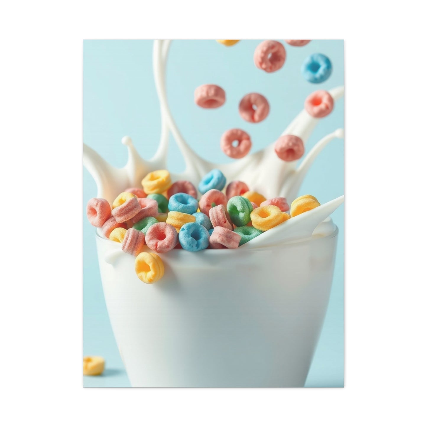 Fruit Loops in Milk Art Premium Canvas 17 Wall Art & Canvas Print