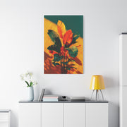 Tropical Sunlit Botanical Contrast Wall Art & Canvas Print