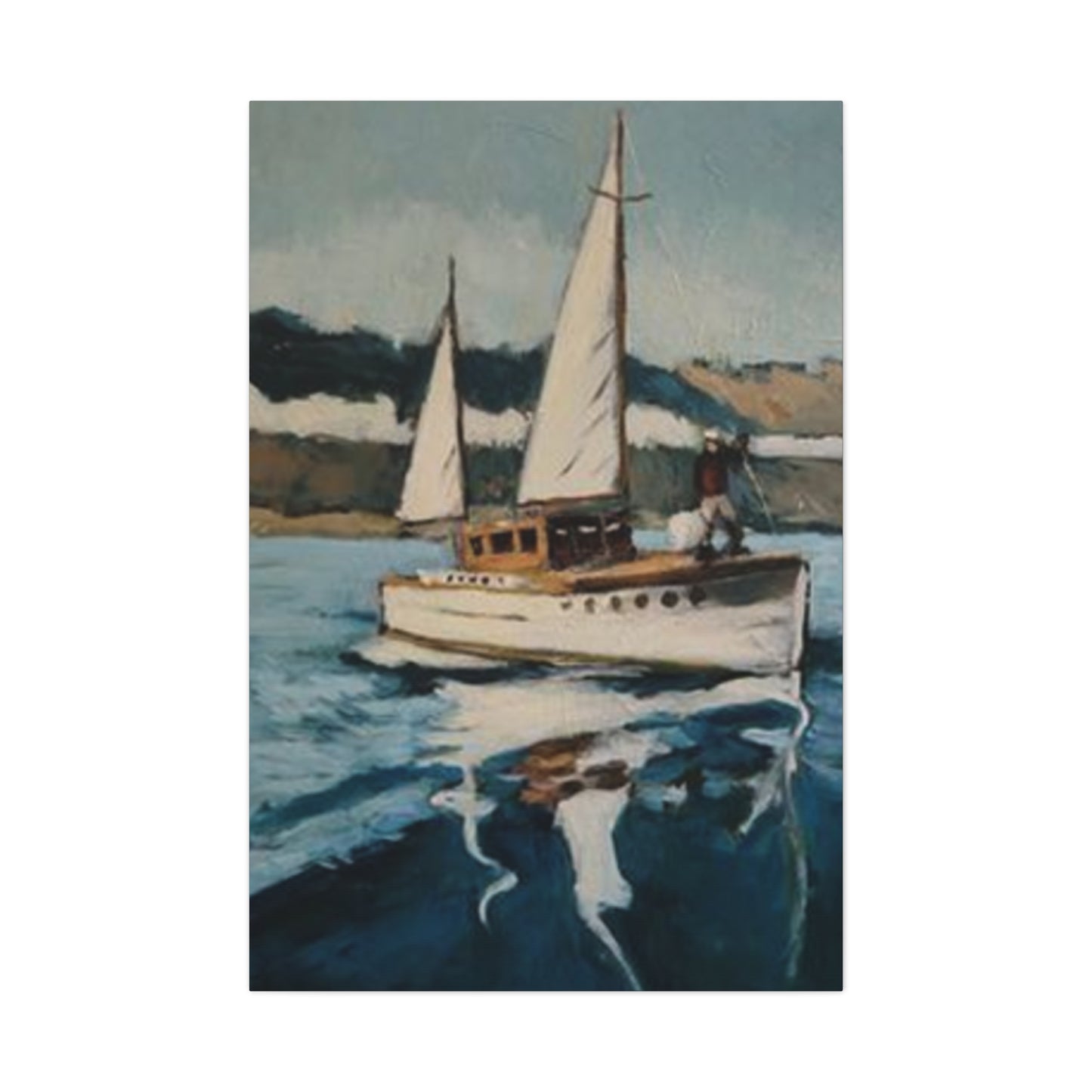 White Sailing Ship Poster Wall Art & Canvas Prints