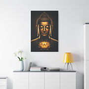 Shadowed Golden Buddha Elegance Wall Art & Canvas Prints