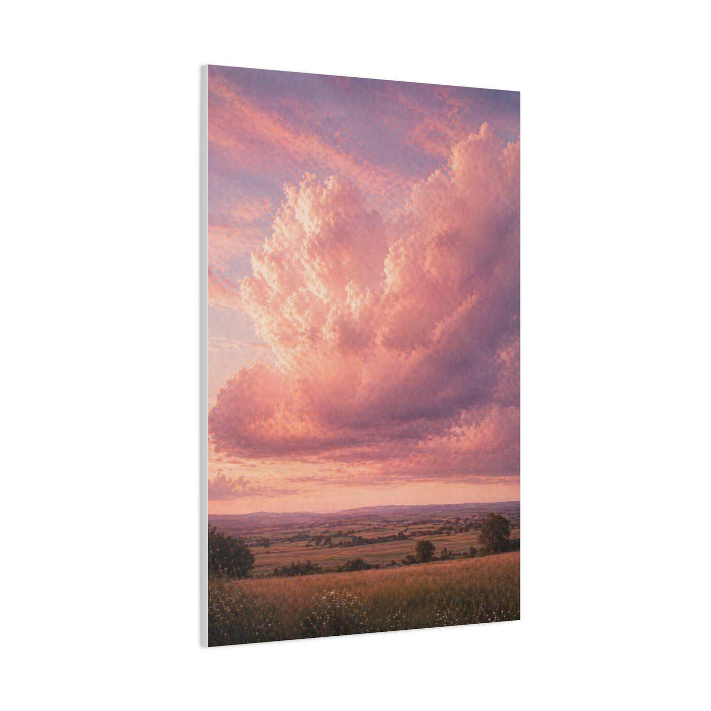 Pink Cloudscape Horizon Landscape Wall Art & Canvas Print