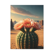 Desert Bloom Barrel Cactus Landscape Wall Art & Canvas Prints