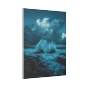 Storm Waves Crashing Against Rugged Coastal Rocks Wall Art & Canvas Print