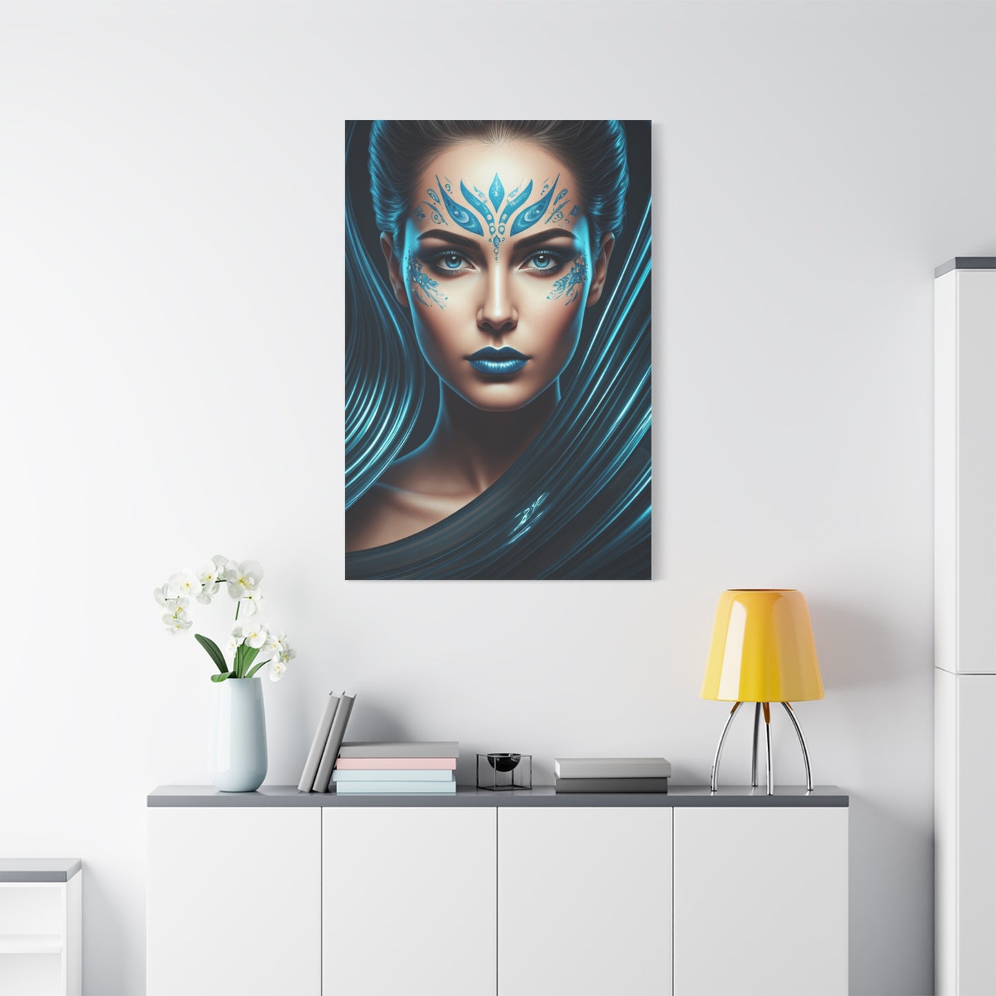 Mythic Blue Empress Portrait Wall Art & Canvas Prints
