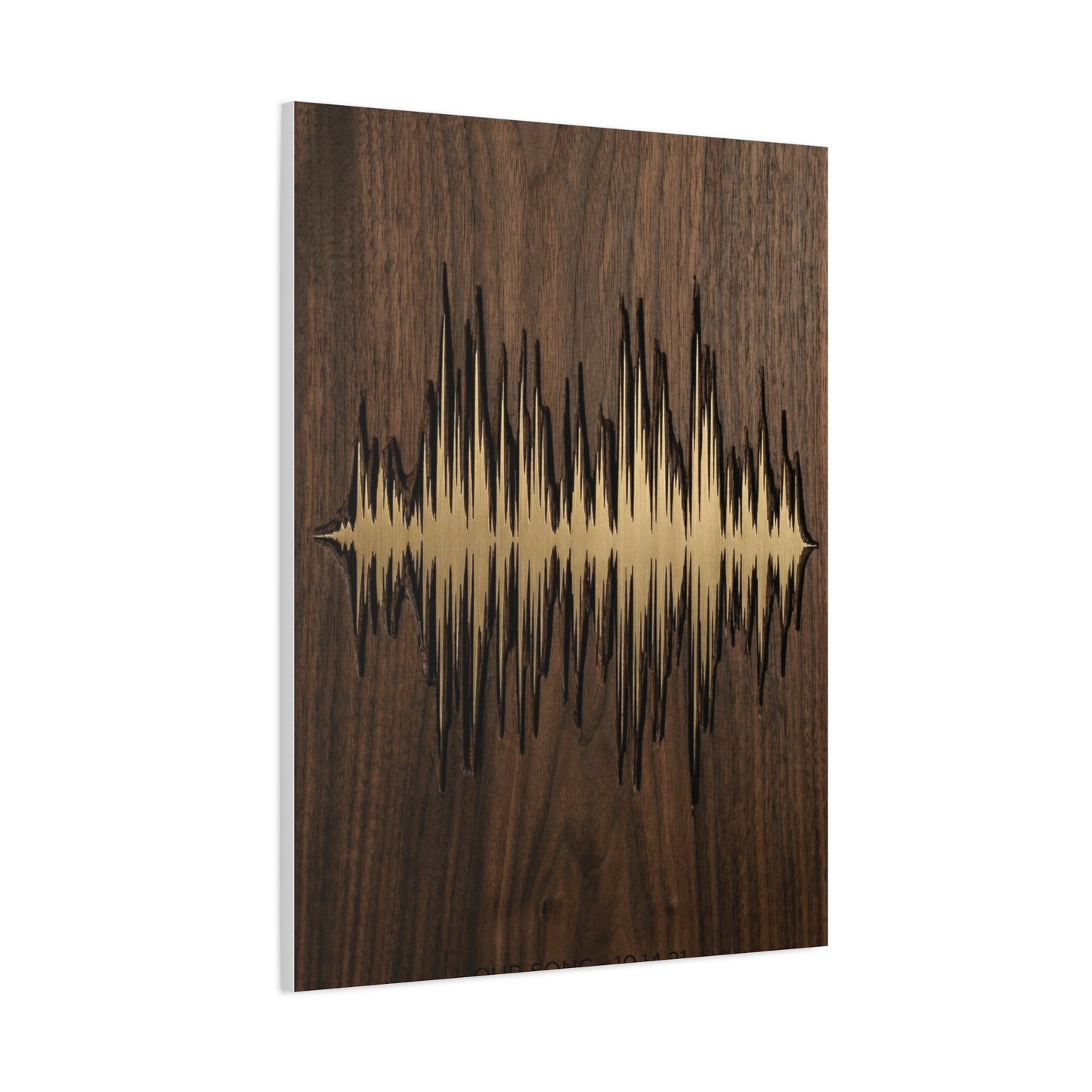 Personalized Soundwave Engraved Wood Wall Art & Canvas Print