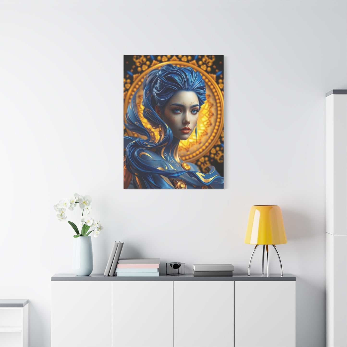 Blue & Gold Art Supreme Gallery Wall Art & Canvas Print