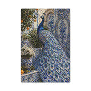 Mediterranean Ceramic Garden Peacock Wall Art & Canvas Print