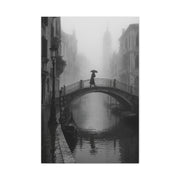 Venetian Bridge Fog Scene Wall Art & Canvas Print