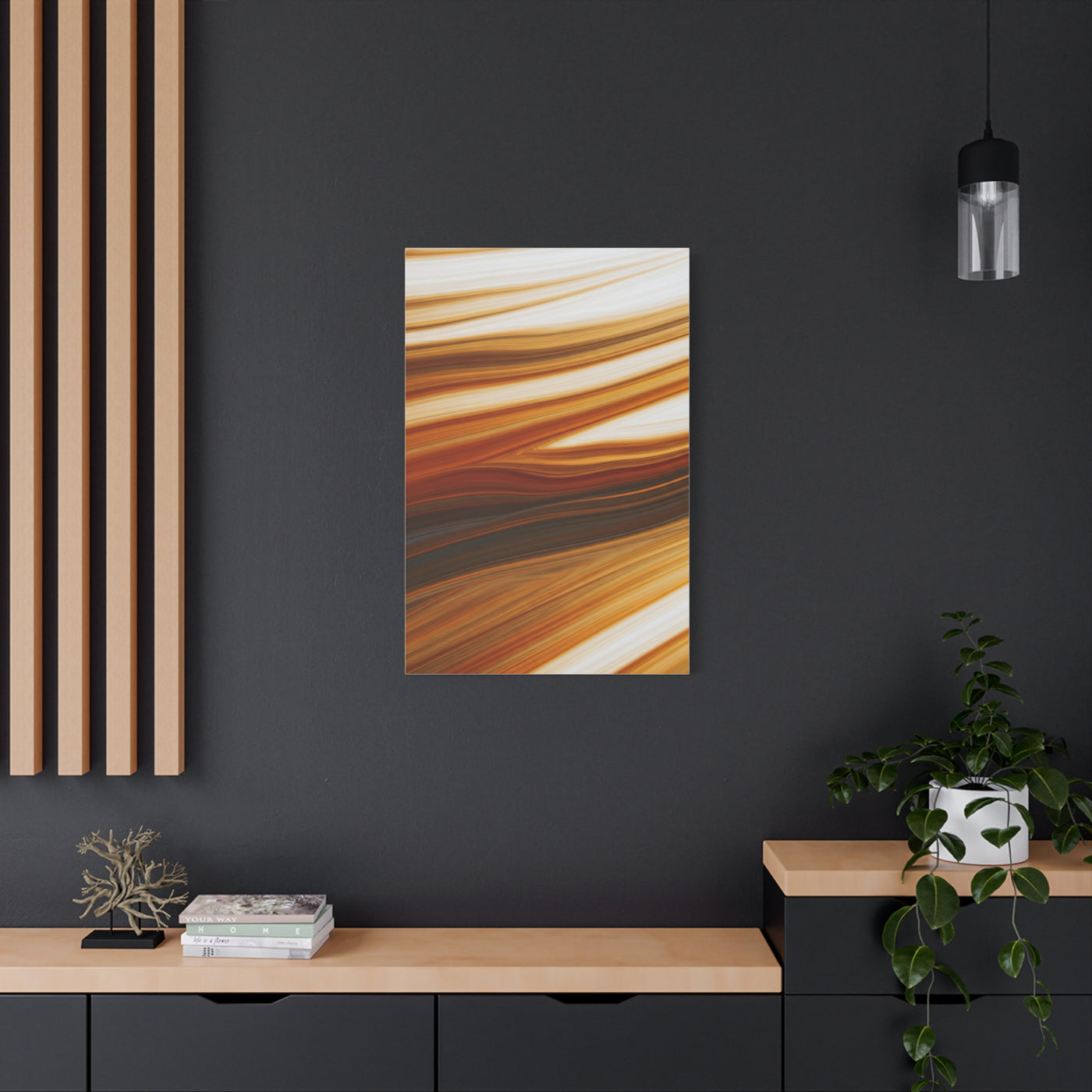Golden Earth Wave Abstract Wall Art & Canvas Prints
