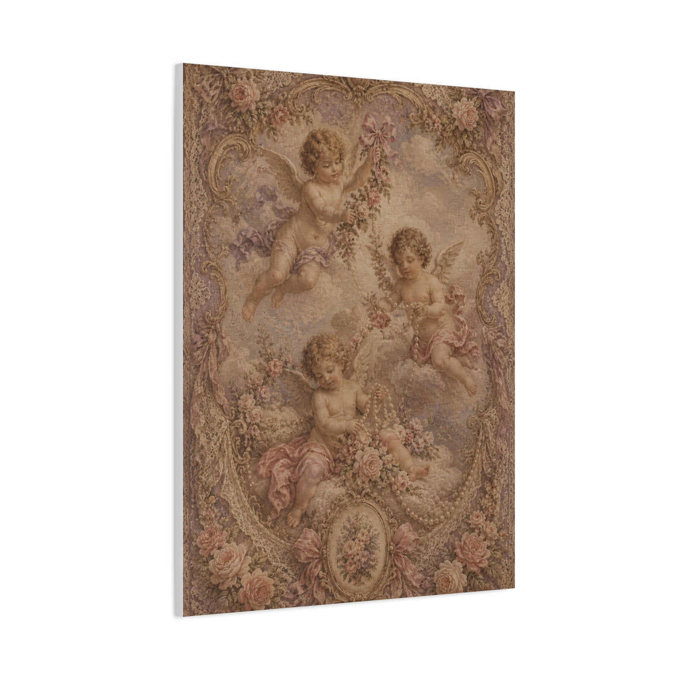 Vintage Cherub Romance Tapestry Wall Art & Canvas Print