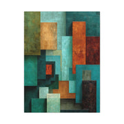 Layered Color Field Geometry Wall Art & Canvas Print
