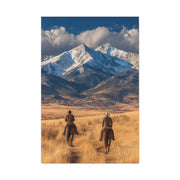 Frontier Riders in the Golden Valley Wall Art & Canvas Print