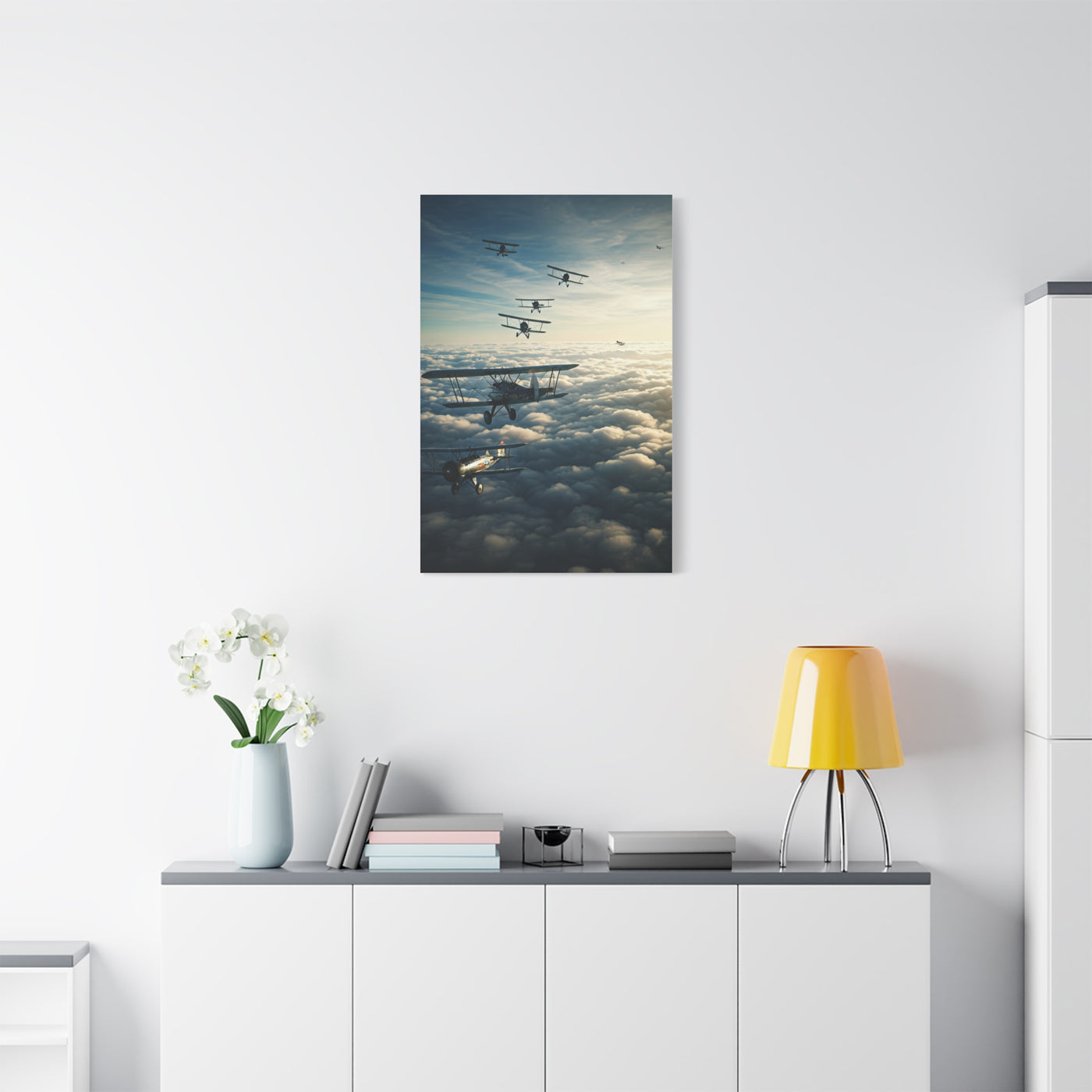 Vintage Biplane Squadron Flight Wall Art & Canvas Prints