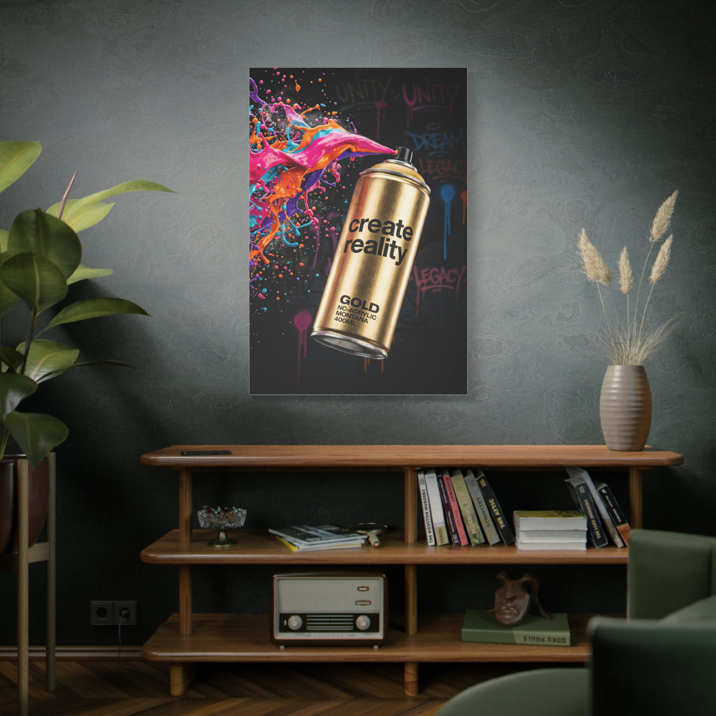 Create Reality Spray Explosion Street Wall Art & Canvas Print