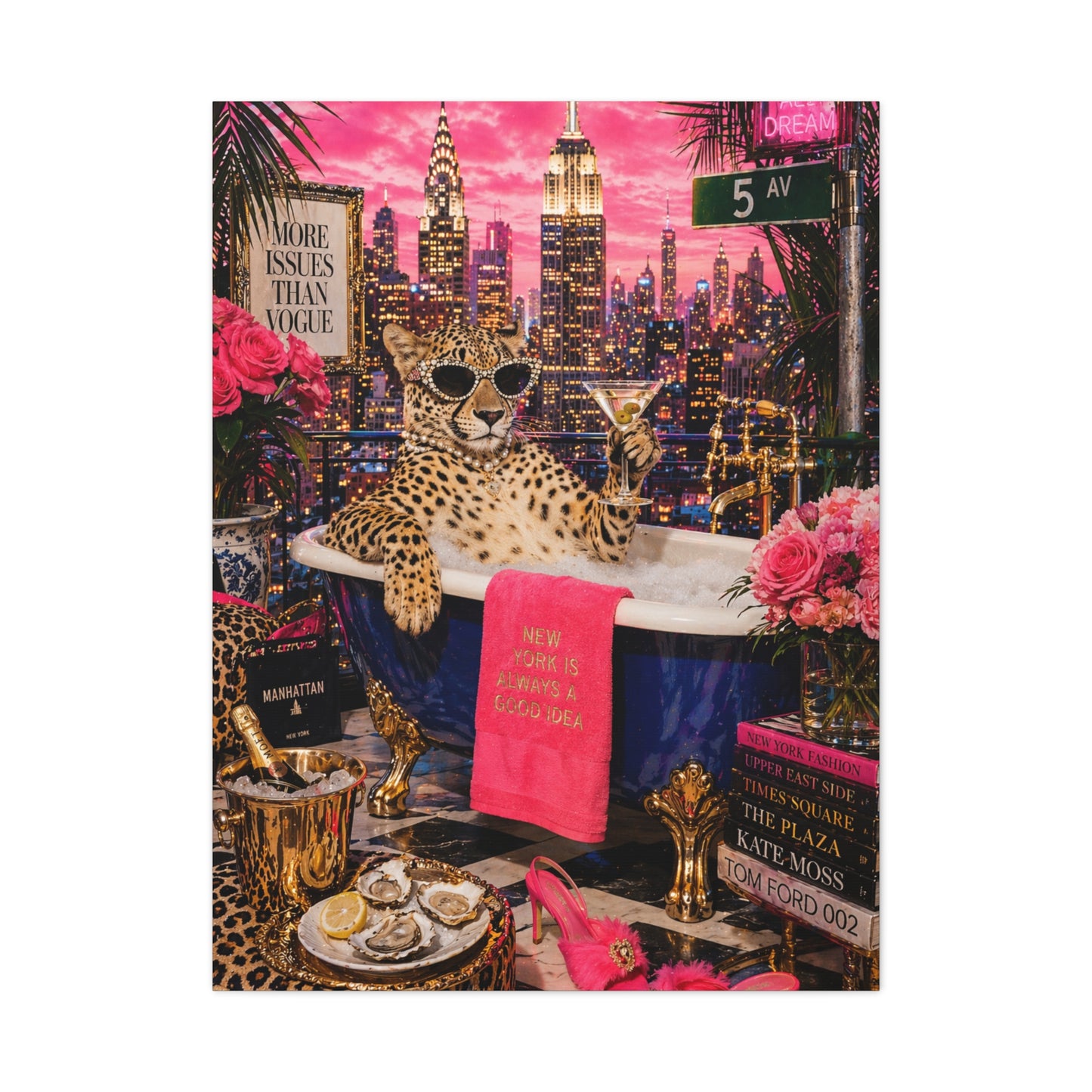 Pop Surreal NYC Luxury Scene Wall Art & Canvas Print