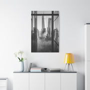 Executive Skyline Through Glass Wall Art & Canvas Print