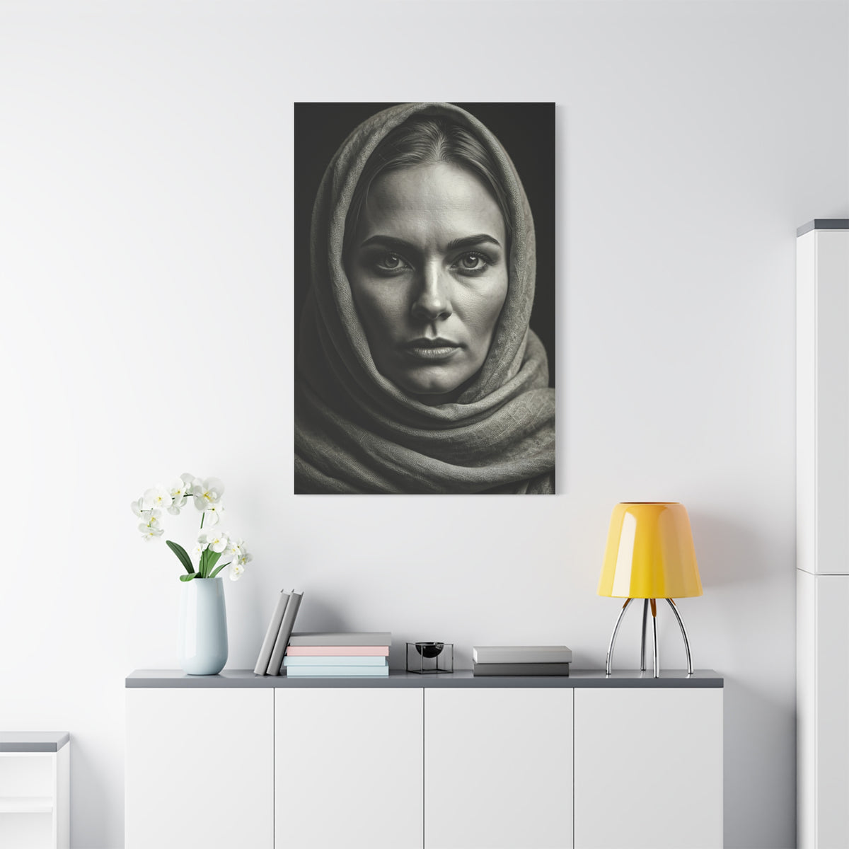 Veiled Woman with Calm Gaze Wall Art & Canvas Prints
