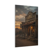 Old Town Western Saloon Exterior Scene Wall Art & Canvas Print