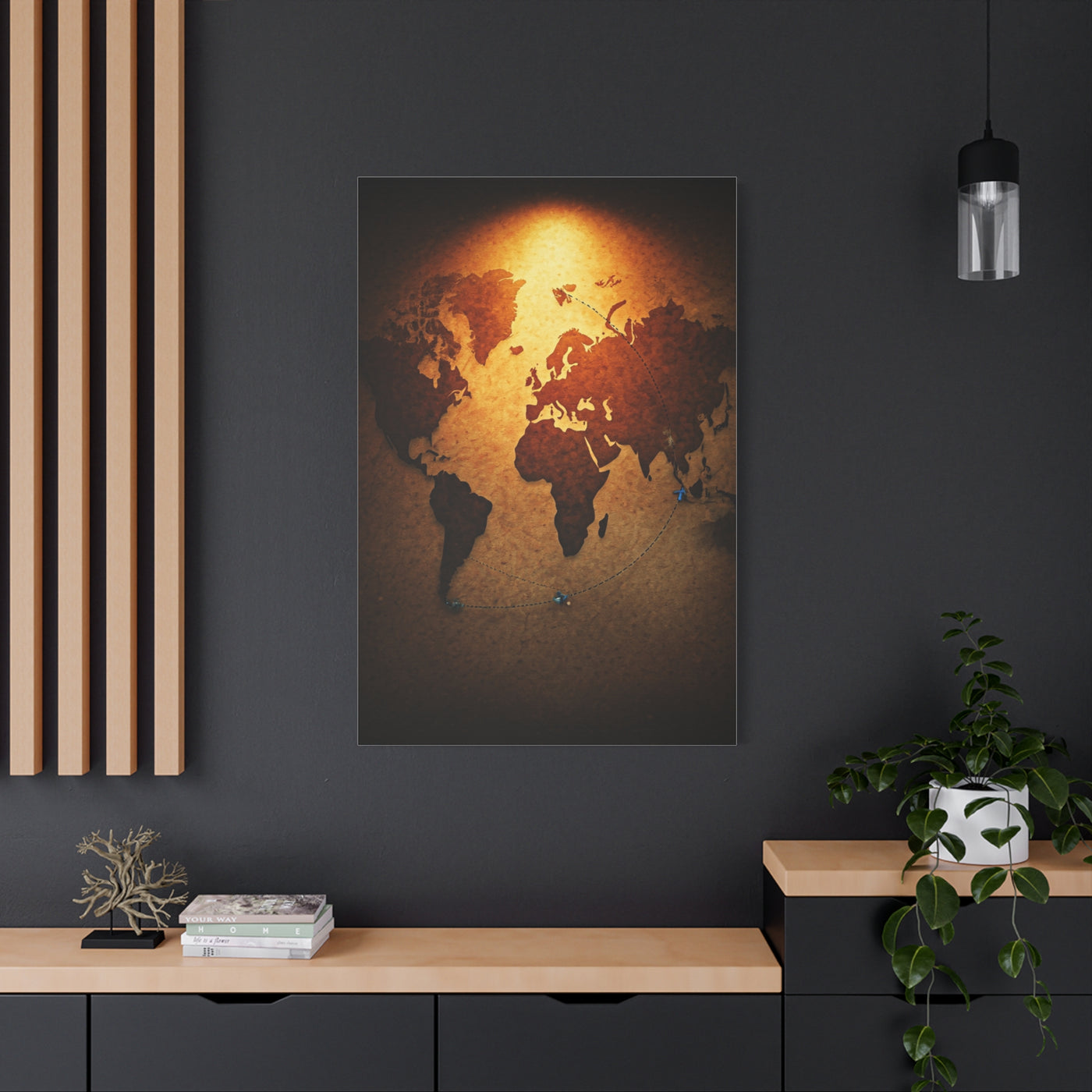 World Journey Aviation Map Wall Art & Canvas Prints