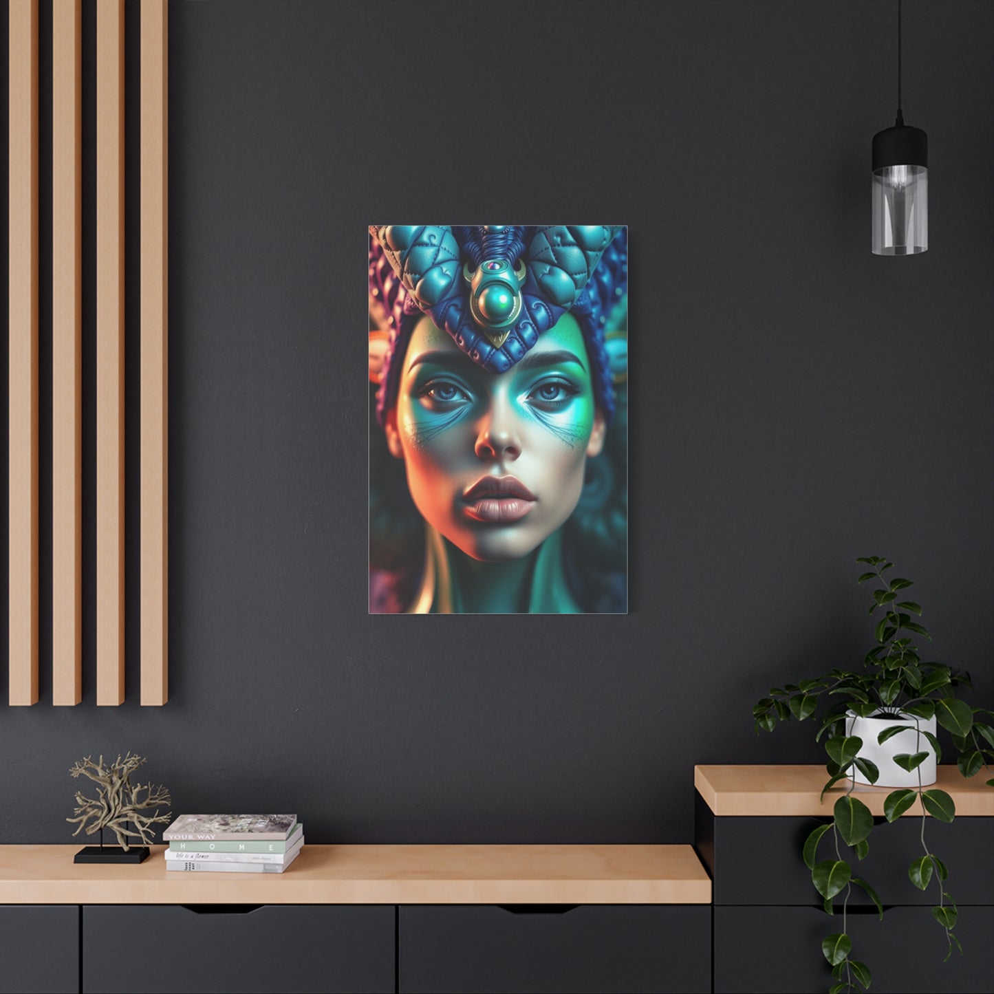 Supreme Collection Blue & Green Art Wall Art & Canvas Print