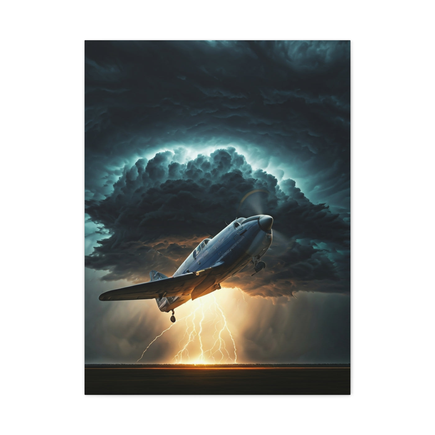 Stormbreaker Aircraft Through Lightning Skies Wall Art & Canvas Prints