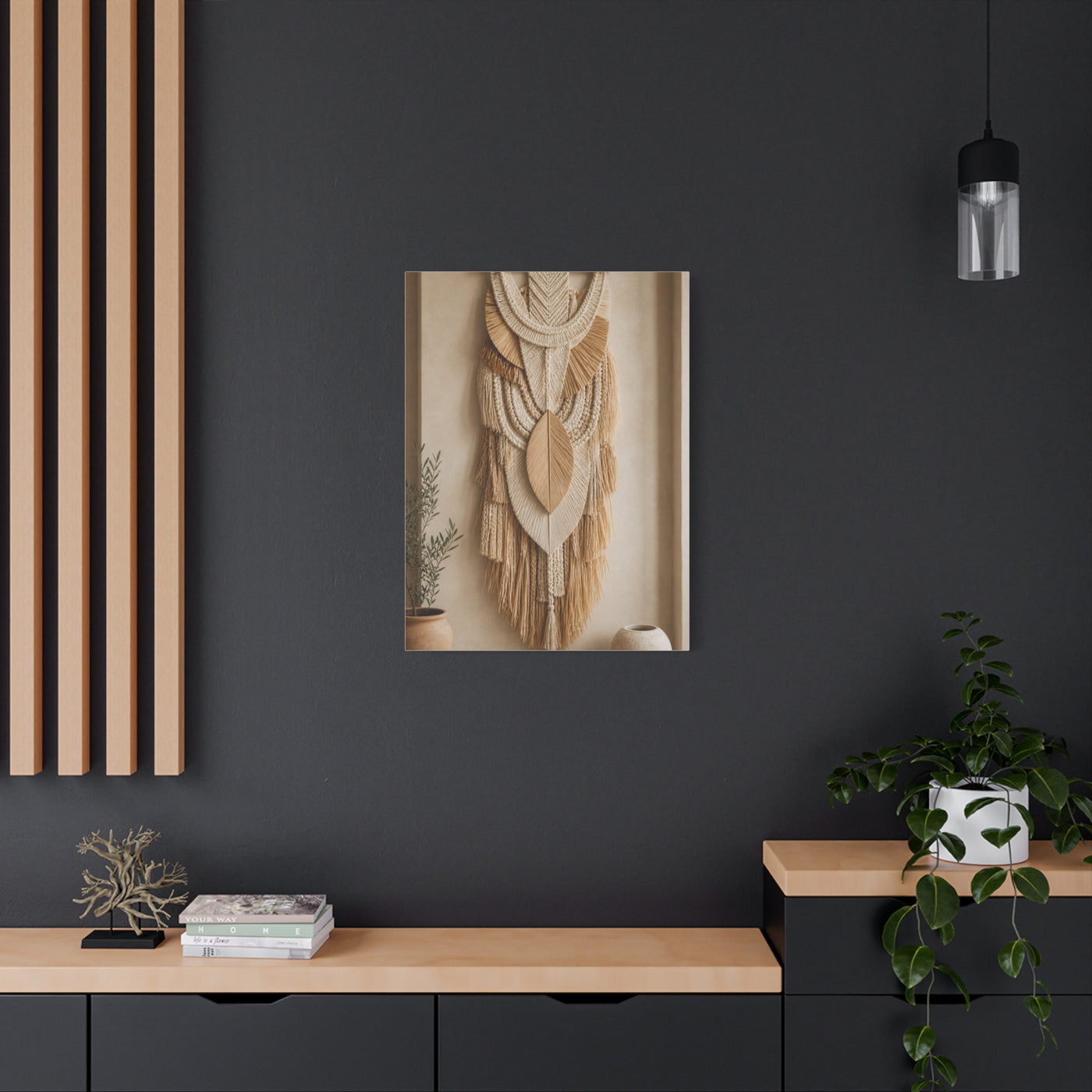 Handwoven Natural Fiber Wall Hanging Wall Art & Canvas Print