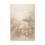 Vintage Pastel Mushroom Meadow Wall Art & Canvas Print