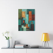 Layered Color Field Geometry Wall Art & Canvas Print