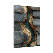 Black and Gold Abstract River Texture Wall Art & Canvas Print