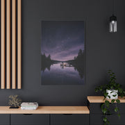 Starlit Reflection Lovers Minimal Scene Wall Art & Canvas Print