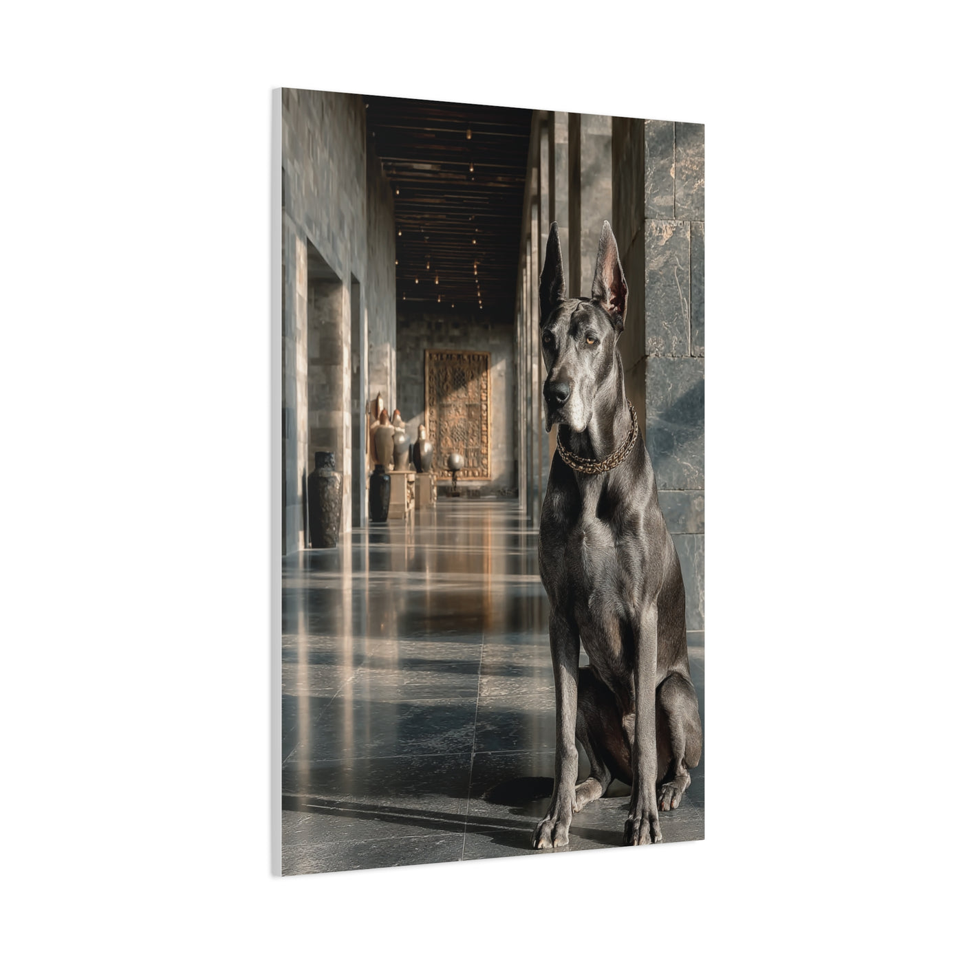 Great Dane Modern Architectural Portrait Wall Art & Canvas Print