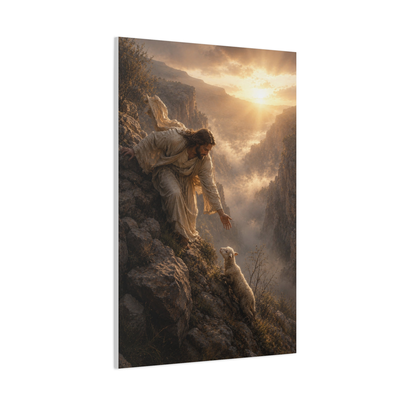 Leaves the 99 Sunrise Rescue Scripture Wall Art & Canvas Print