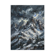 Thick Impasto Oil Mountain Stormscape Wall Art & Canvas Print