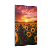 Golden Horizon Sunflower Field Wall Art & Canvas Print