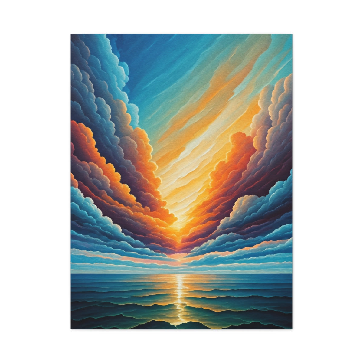 Radiant Horizon Reflection Wall Art & Canvas Print