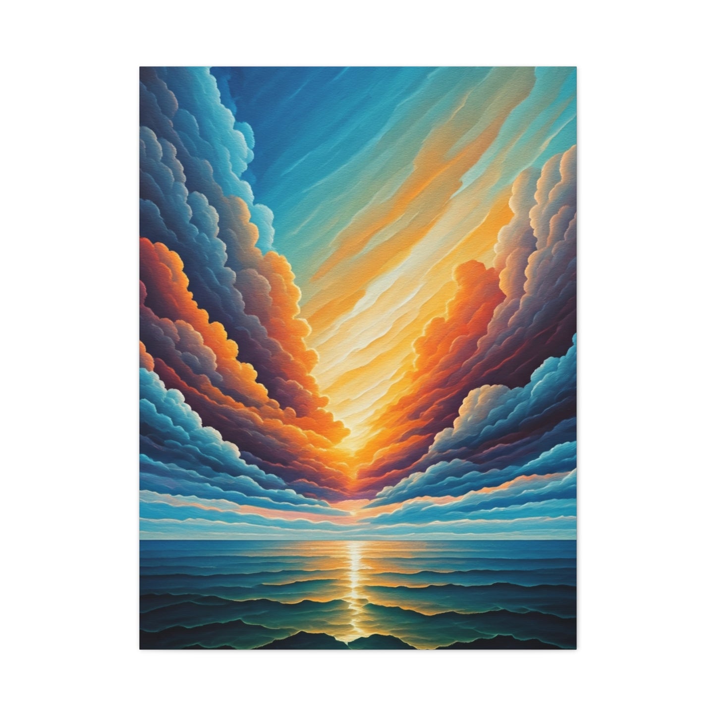 Radiant Horizon Reflection Wall Art & Canvas Print