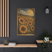 Architectural Mosaic Sunflower Field Wall Art & Canvas Print