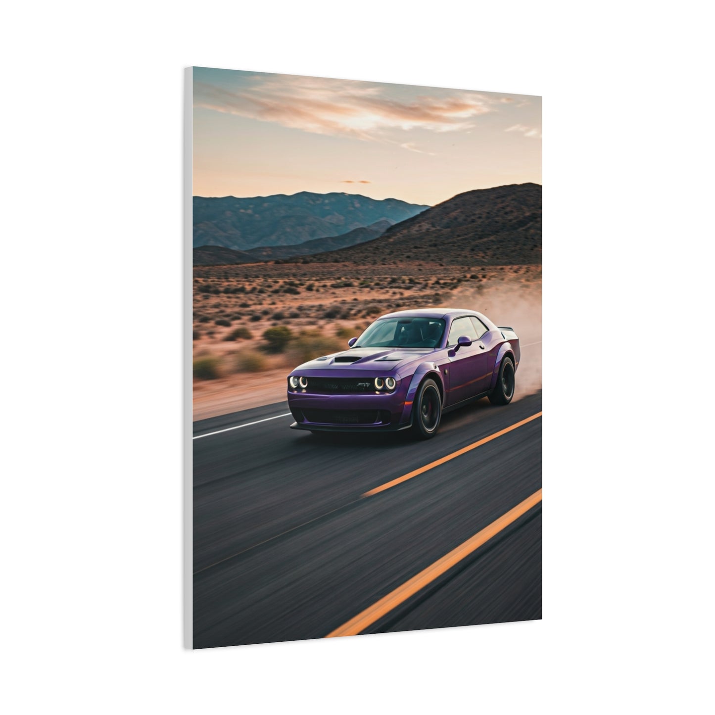 Dodge Challenger Canyon Road Power Run Wall Art & Canvas Prints