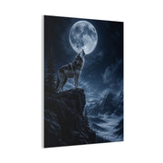 Full Moon Howling Wolf Ridge Scene Wall Art & Canvas Print