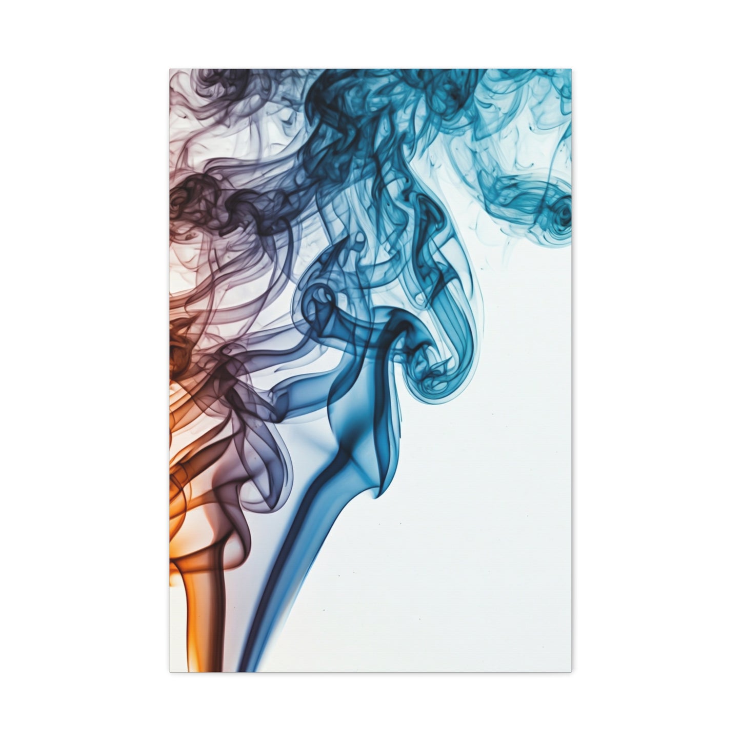 Blue and Amber Smoke Flow Abstract Wall Art & Canvas Prints