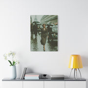 Parisian Rainy Street Elegance Wall Art & Canvas Print
