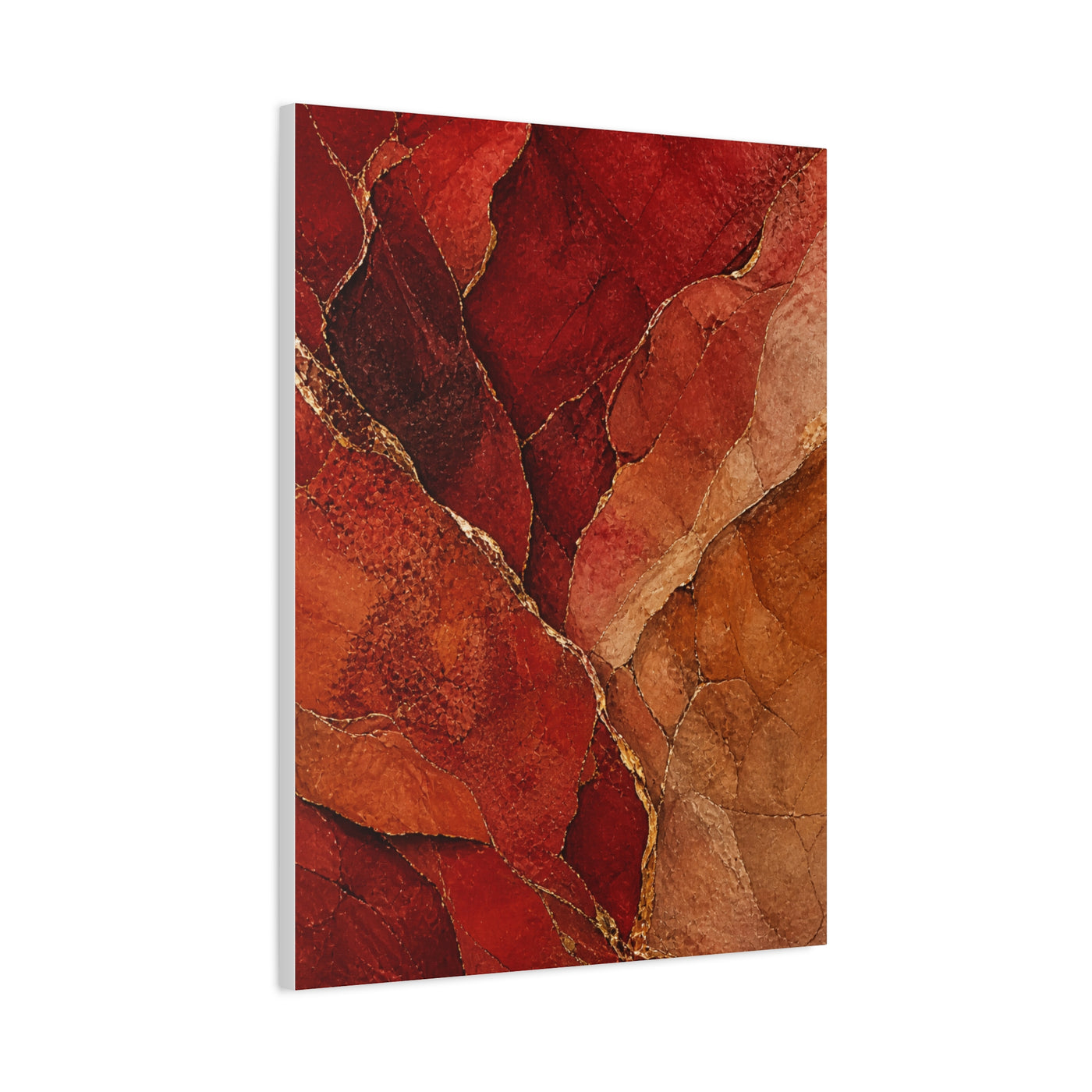 Red Geologic Mineral Abstraction Wall Art & Canvas Print