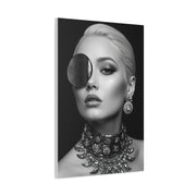 Monochrome Luxury Disc Portrait Wall Art & Canvas Print