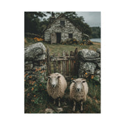 Sheep at Farmhouse Gate Wall Art & Canvas Print