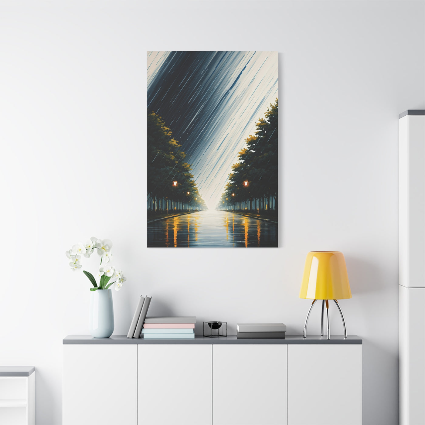 Tree-Lined Light Path Landscape Wall Art & Canvas Prints