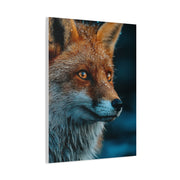 Rain-Soaked Fox Twilight Portrait Wall Art & Canvas Print