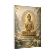 Golden Buddha Meditation Wall Art & Canvas Print