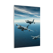 Squadron Formation Over Ocean Sky Wall Art & Canvas Prints