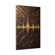 Golden Acoustic Wave Woodgrain Wall Art & Canvas Print